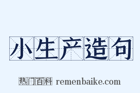 小生产造句是什么意思的图片